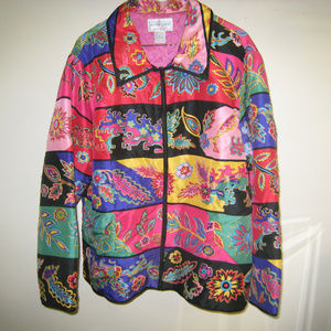 VICTOR COSTA - OCCASIONS MULTI COLOR SILK JACKET